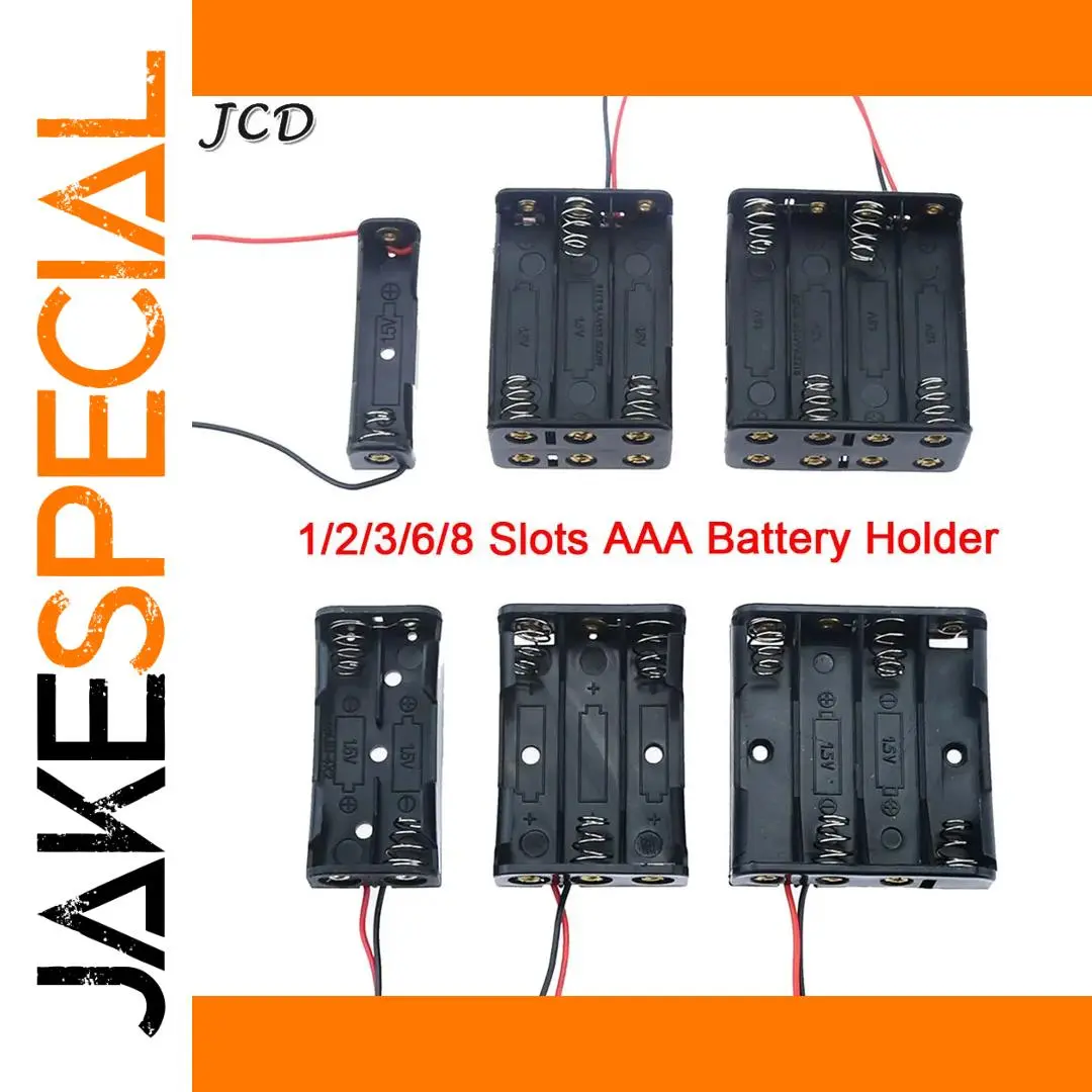 Black Plastic AAA Battery Storage Cases with Wiring 1 Black Plastic AAA Battery Storage Cases with Wiring