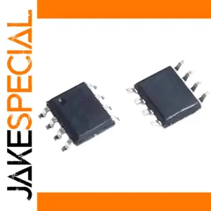 Black SOP-8 Power Driver and SOP-14 Op Amp ICs Set