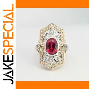 Geometric Zircon Fashion Ring in Gold/Silver