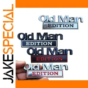 Old Man EDITION Metal Car Sticker 10x3.3 cm