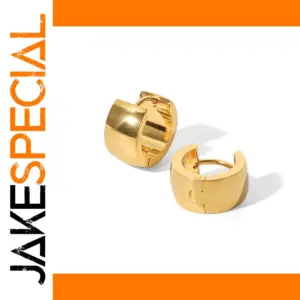 Gold Stainless Steel Hoop Earrings Model JDE202260