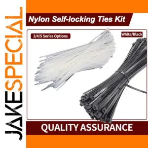 Set of 1,000 Nylon Cable Ties in Black & White