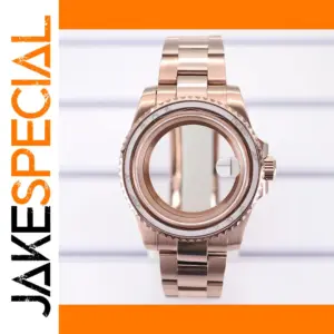40mm Rose Gold Stainless Steel Watch Case for Seiko