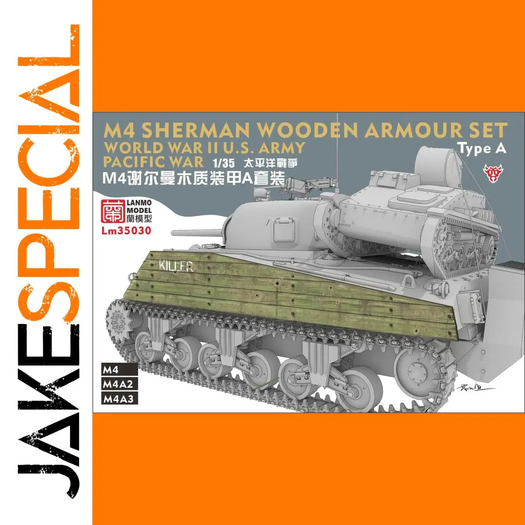 WWII Sherman Tank Model Kit 1/35 with Wooden Armor 1 WWII Sherman Tank Model Kit 1/35 with Wooden Armor