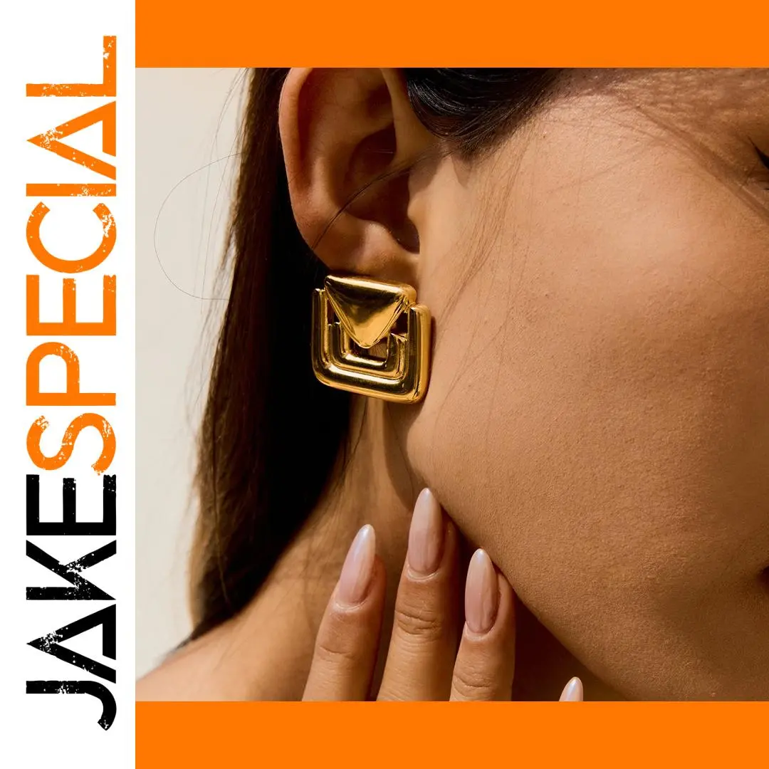 Stainless Steel Triangular Earrings for Women 1 Stainless Steel Triangular Earrings for Women