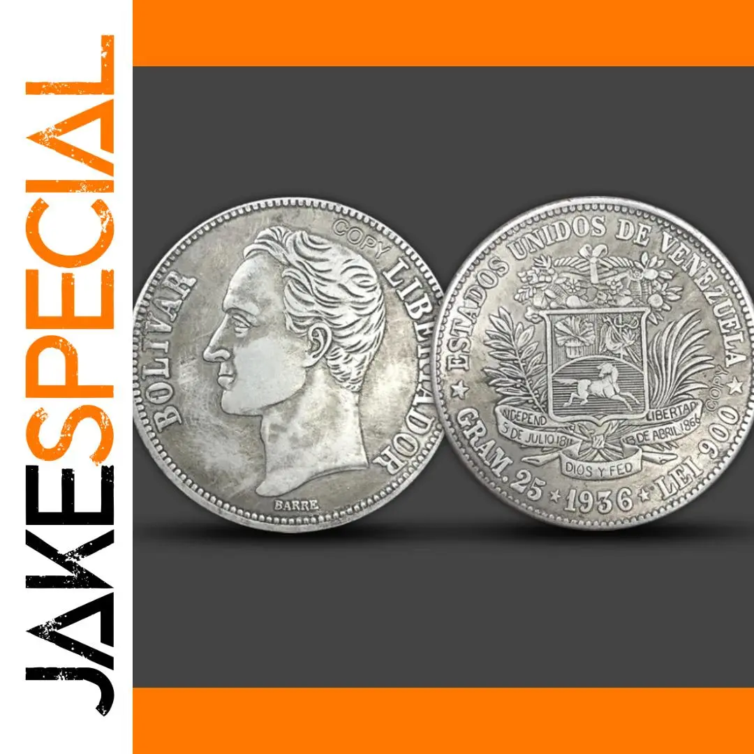Vintage Venezuela 1936 Challenge Coin 1 Vintage Venezuela 1936 Challenge Coin