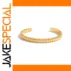 Gold Stainless Steel Open Cuff Bracelet for Women