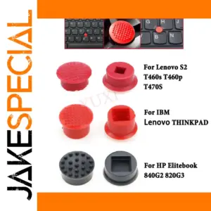 Vibrant Red and Black Trackpoint Caps for Laptops