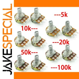 Set of 10 Precision Linear Potentiometers 5KΩ-100KΩ