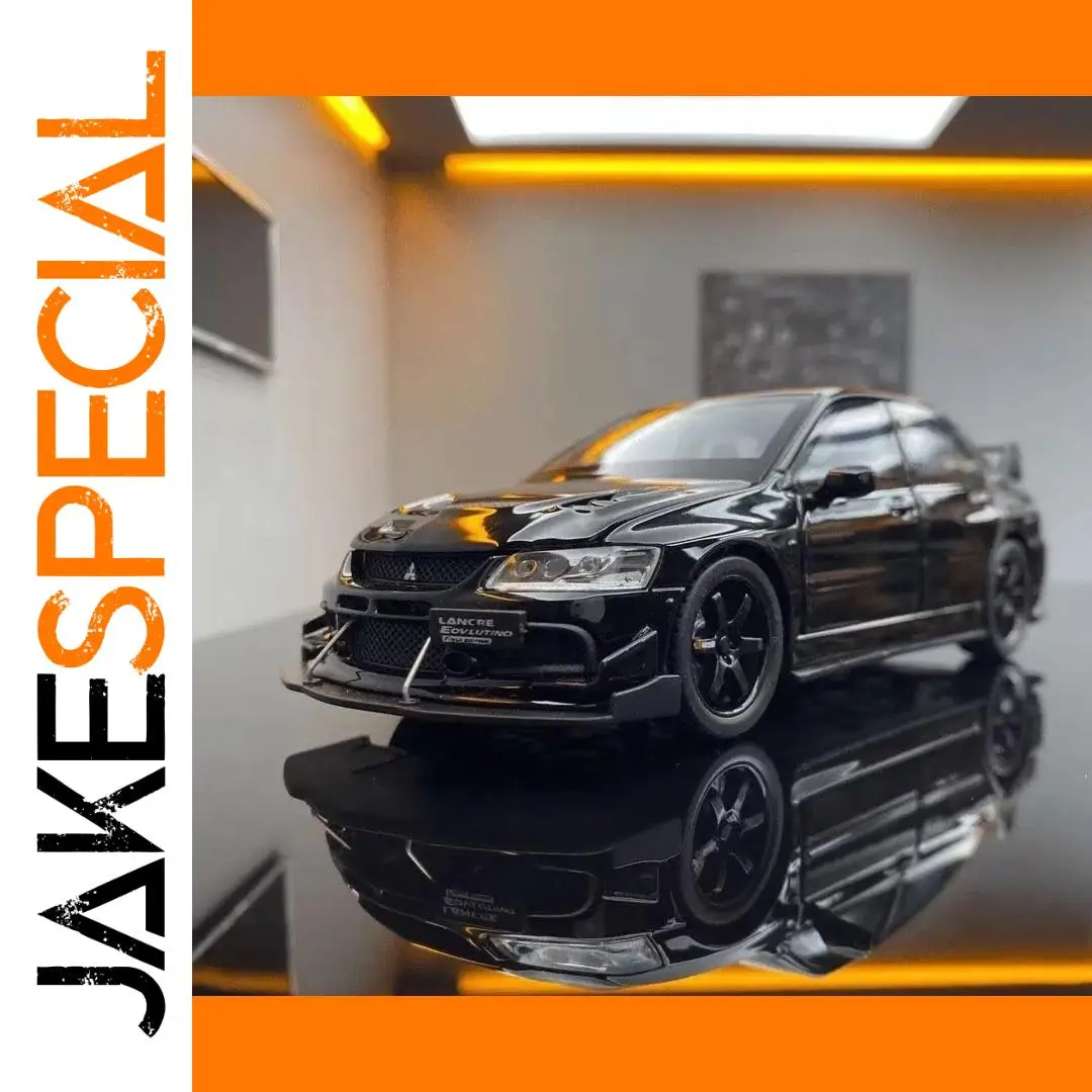 Black Mitsubishi Lancer Evolution Diecast Model | 1:32 Scale 1 Black Mitsubishi Lancer Evolution Diecast Model | 1:32 Scale