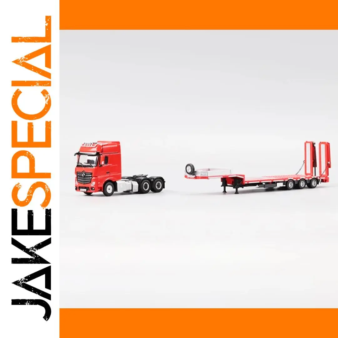 Red Diecast Semi-Truck and Trailer Model 1 Red Diecast Semi-Truck and Trailer Model