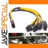 PCIe GPU Power Extension Cable 30cm, 6-pin to four 8-pin