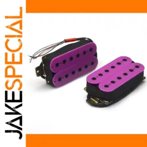 Purple-Accent Humbucker Pickup Set for Electric Guitar
