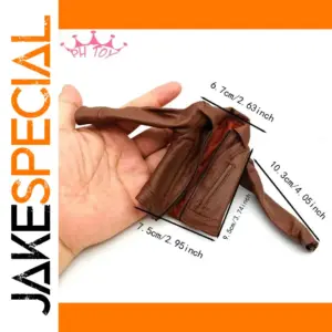 Brown 1/6 Scale Men’s Fashion Leather Jacket for Action Figures