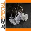 Vintage Silver Butterfly Earrings for Women