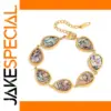 Elegant Stainless Steel Abalone Shell Bracelet