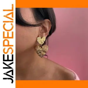 Stainless Steel Heart Drop Earrings for Women