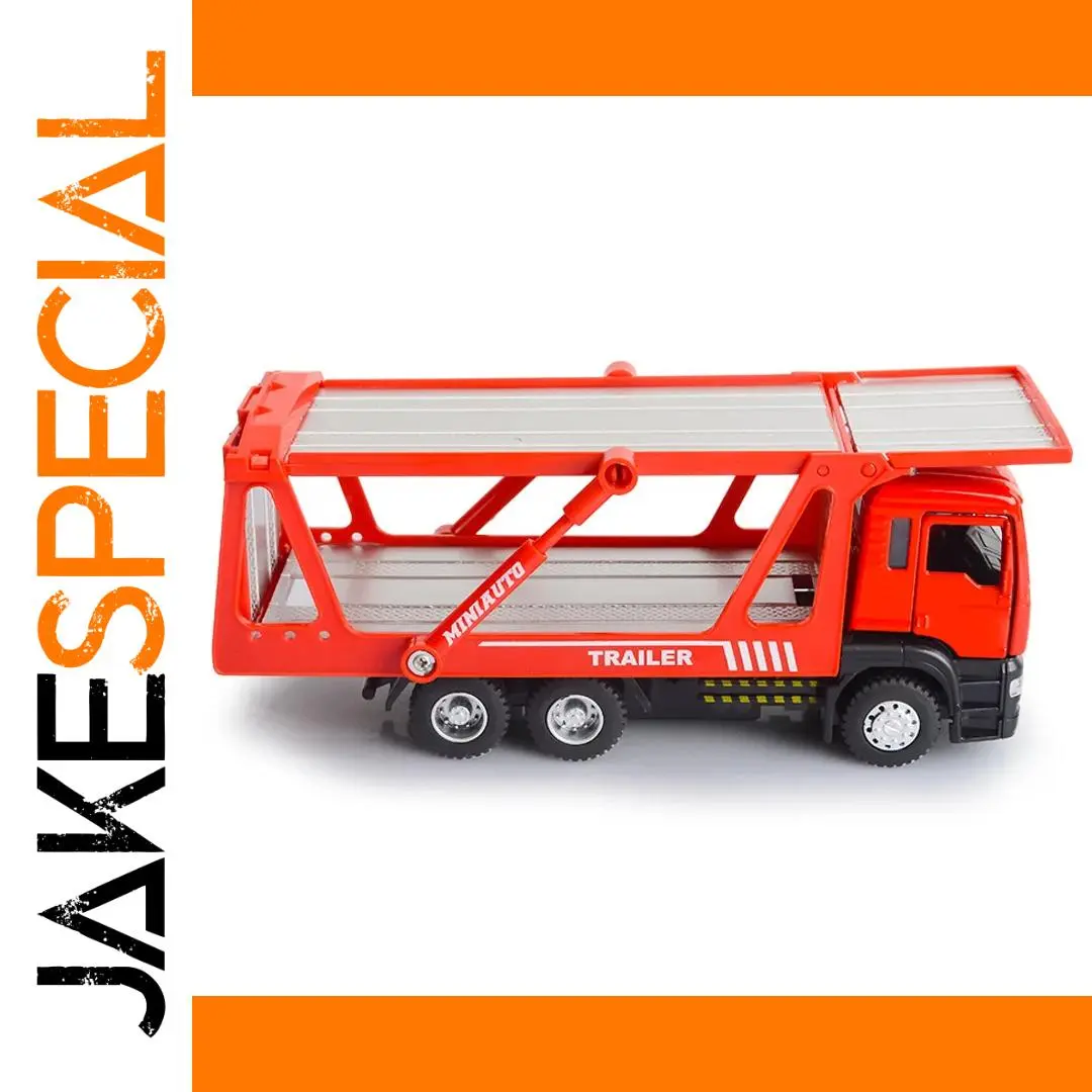 Vibrant Red 1:50 Diecast Cargo Truck Model 1 Vibrant Red 1:50 Diecast Cargo Truck Model