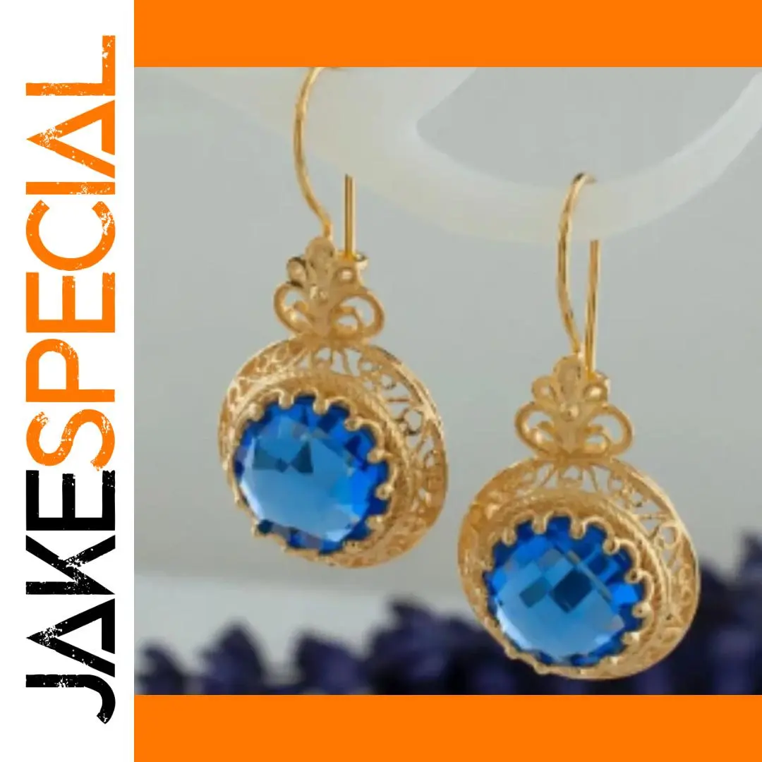 Elegant Blue Stone Drop Earrings for Women 1 Elegant Blue Stone Drop Earrings for Women