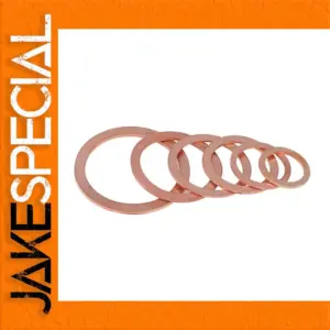 Set of 10 Copper Washers 3-26mm, 2mm Thick