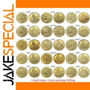 Vintage US Liberty Eagle Coin Set 1908-1929