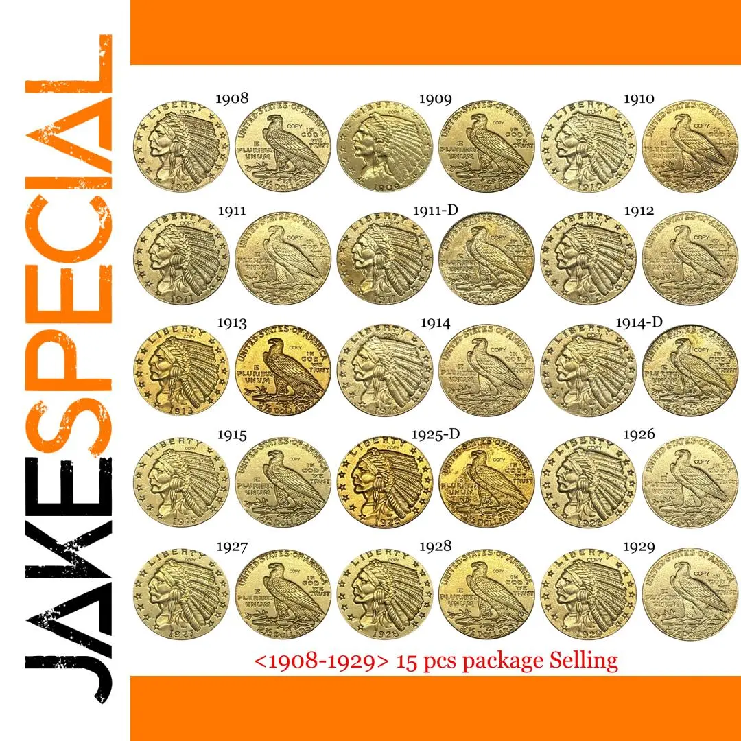 Vintage US Liberty Eagle Coin Set 1908-1929 1 Vintage US Liberty Eagle Coin Set 1908-1929