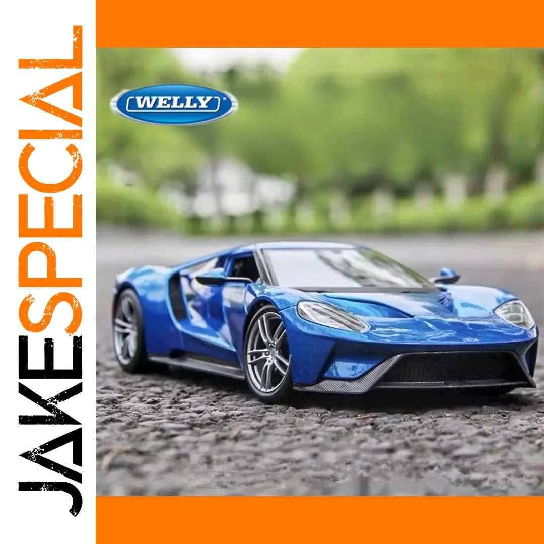 Blue Welly Ford GT 2017 Diecast Model 1 Blue Welly Ford GT 2017 Diecast Model