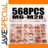 High-Quality Copper Washer Set 568pcs M6-M28