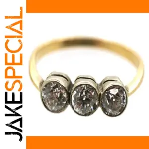 Vintage Gold and Zircon Cocktail Ring