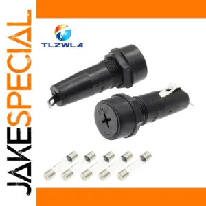 Set of 5 Panel Mount Fuse Holders for 6x30mm Fuses