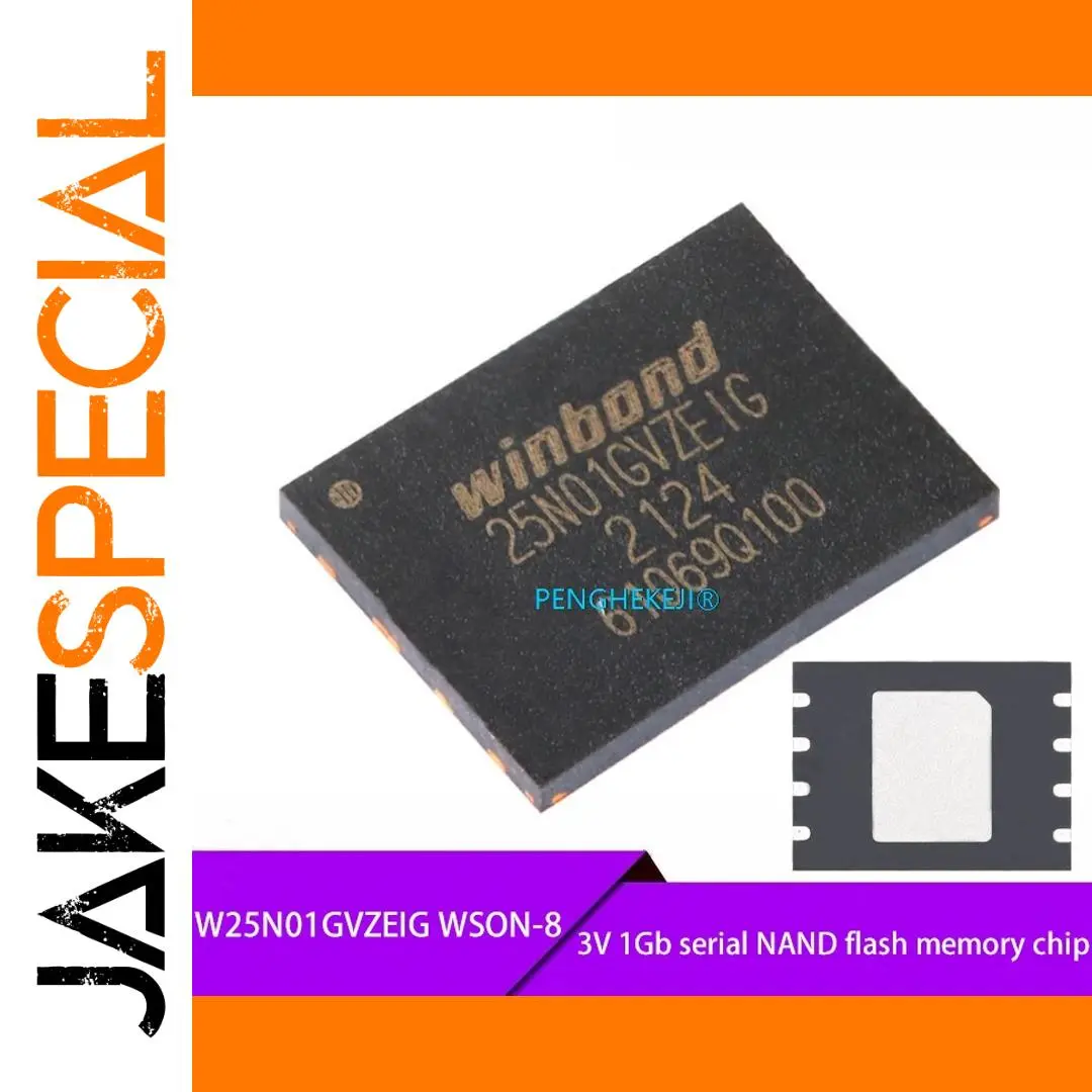 WINBOND 25N01GVZEIG NAND Flash 1Gb WSON-8 1 WINBOND 25N01GVZEIG NAND Flash 1Gb WSON-8