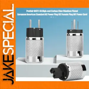 Premium Carbon Fiber US Power Cable Plug Set