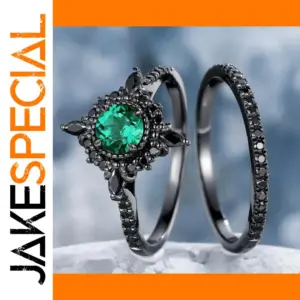 Elegant Green Zircon Cocktail Ring for Women