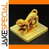 Gilded Metal Tiger Decorative Sculpture