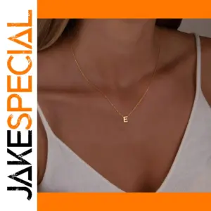 Initial Stainless Steel Letter Necklace for Women