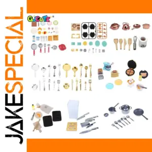 Miniature Kitchen Set for Dollhouses