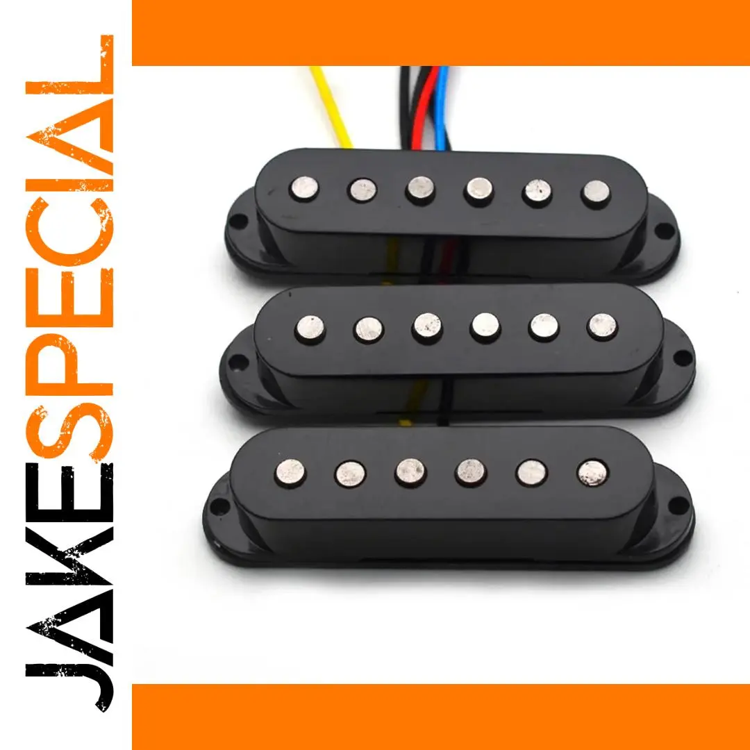 Black Stratocaster Pickups Set with Alnico 5 Magnets 1 Black Stratocaster Pickups Set with Alnico 5 Magnets