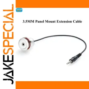 Metal Panel Mount Extension Cable 3.5mm 30cm