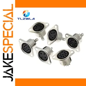 Set of 5 MIDI DIN Connectors for Secure Audio Links