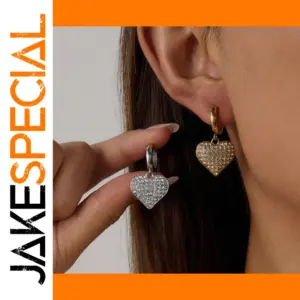 Stainless Steel Heart Drop Earrings