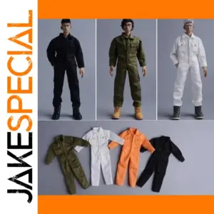 1/12 Scale Casual Workwear Jumpsuit for Figures