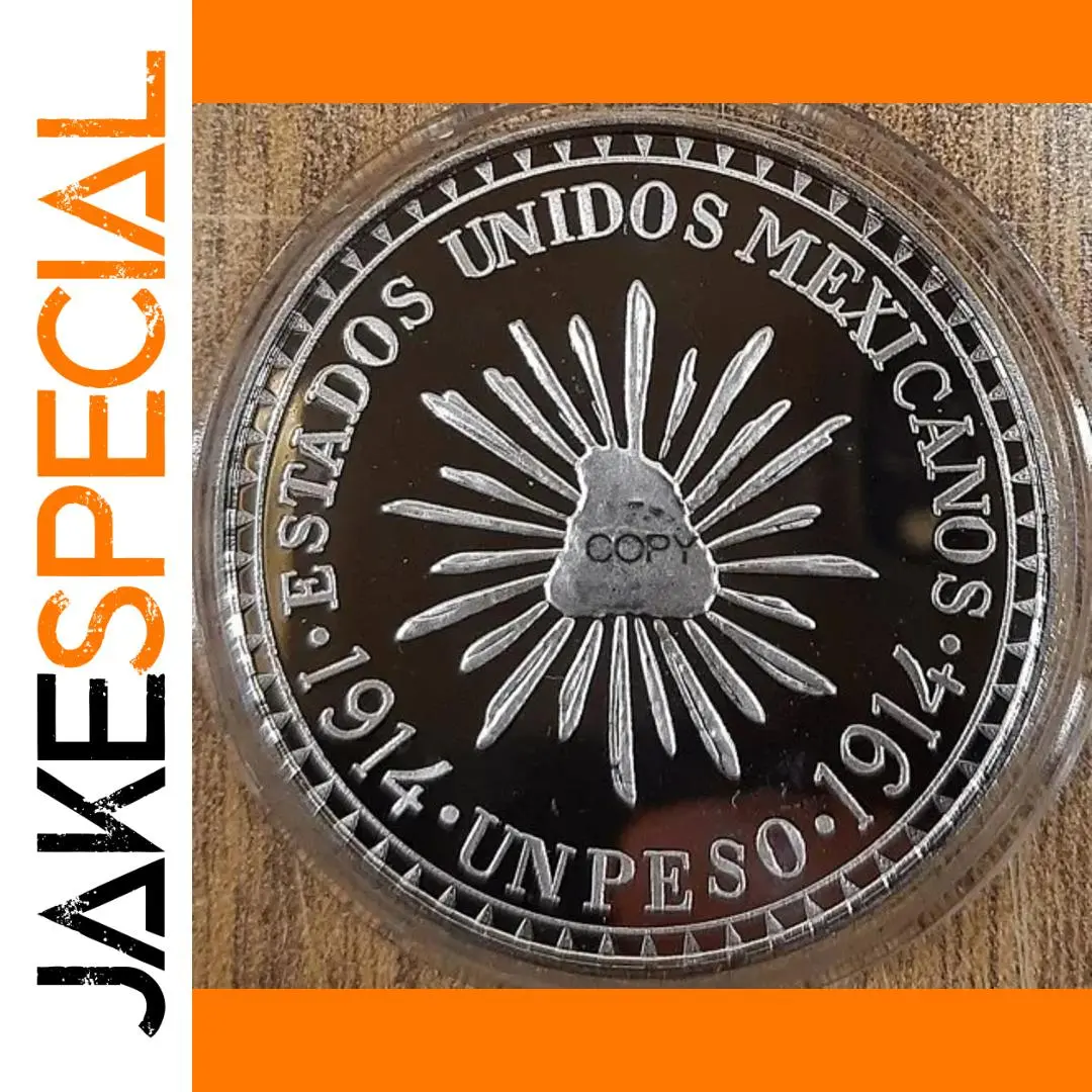 Vintage 1914 Mexican Peso Replica Coin 1 Vintage 1914 Mexican Peso Replica Coin