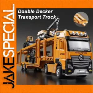 Vibrant Yellow Diecast Transport Truck Model