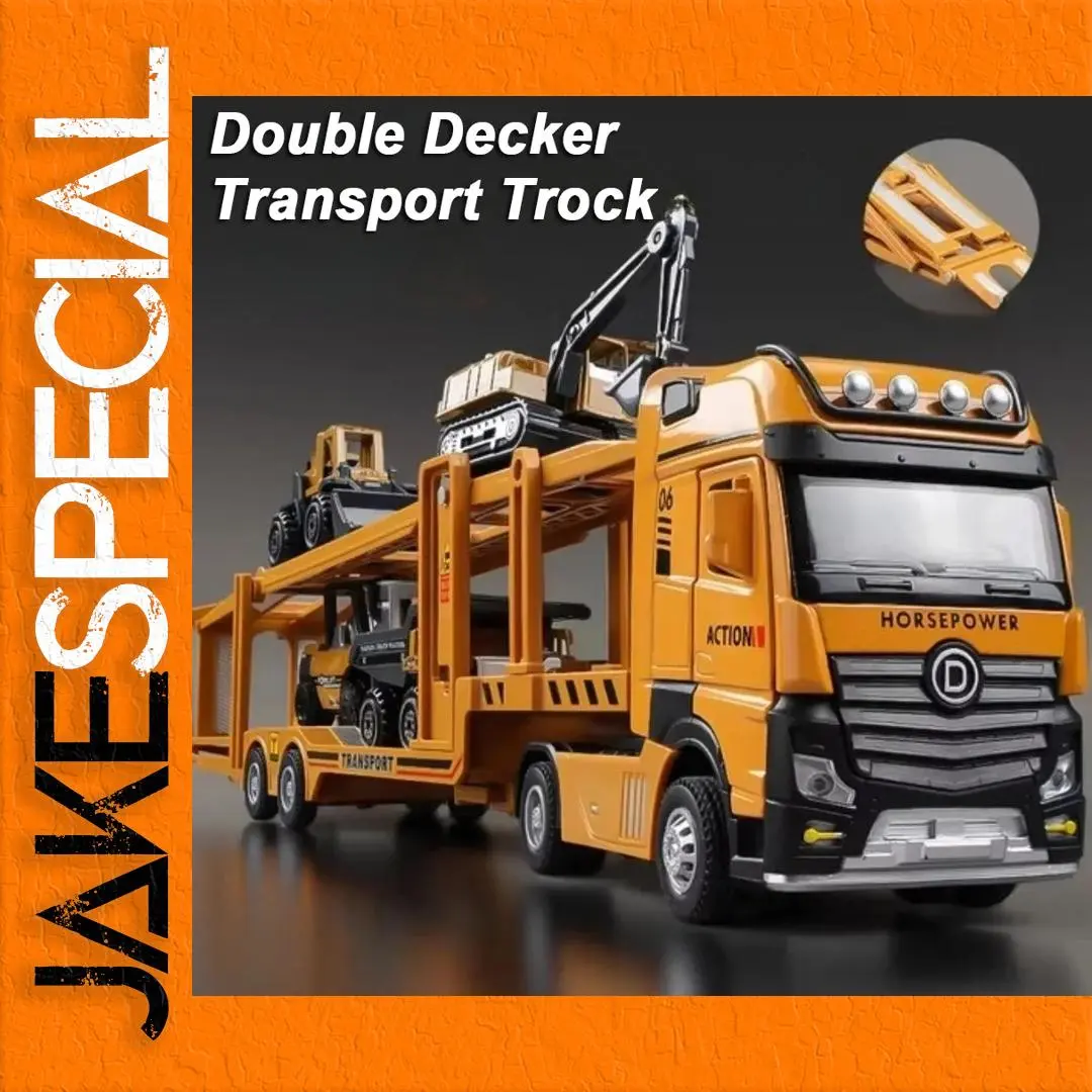 Vibrant Yellow Diecast Transport Truck Model 1 Vibrant Yellow Diecast Transport Truck Model