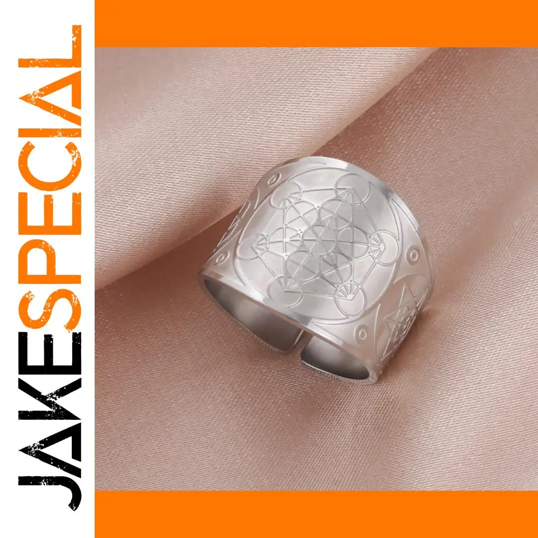 Angel Seal Archangel Ring with Sacred Geometry 1 Angel Seal Archangel Ring with Sacred Geometry