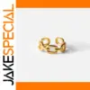 Stainless Steel Gold-Tone Chain Link Ring