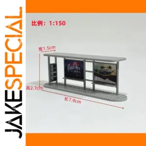 Miniature Modern Bus Station Model for Dioramas