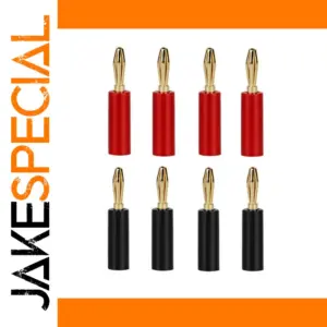 Gold-Plated Banana Plug Connector Set (8 pcs)