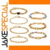 Stackable Stainless Steel Chain Bracelets in Gold
