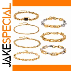 Stackable Stainless Steel Chain Bracelets in Gold